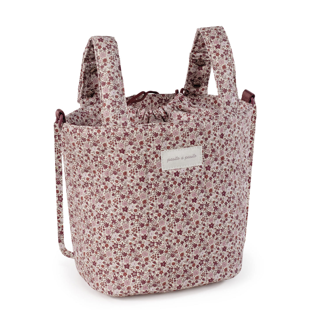Pasito a Pasito Borsa Bucket Cherry Flowers