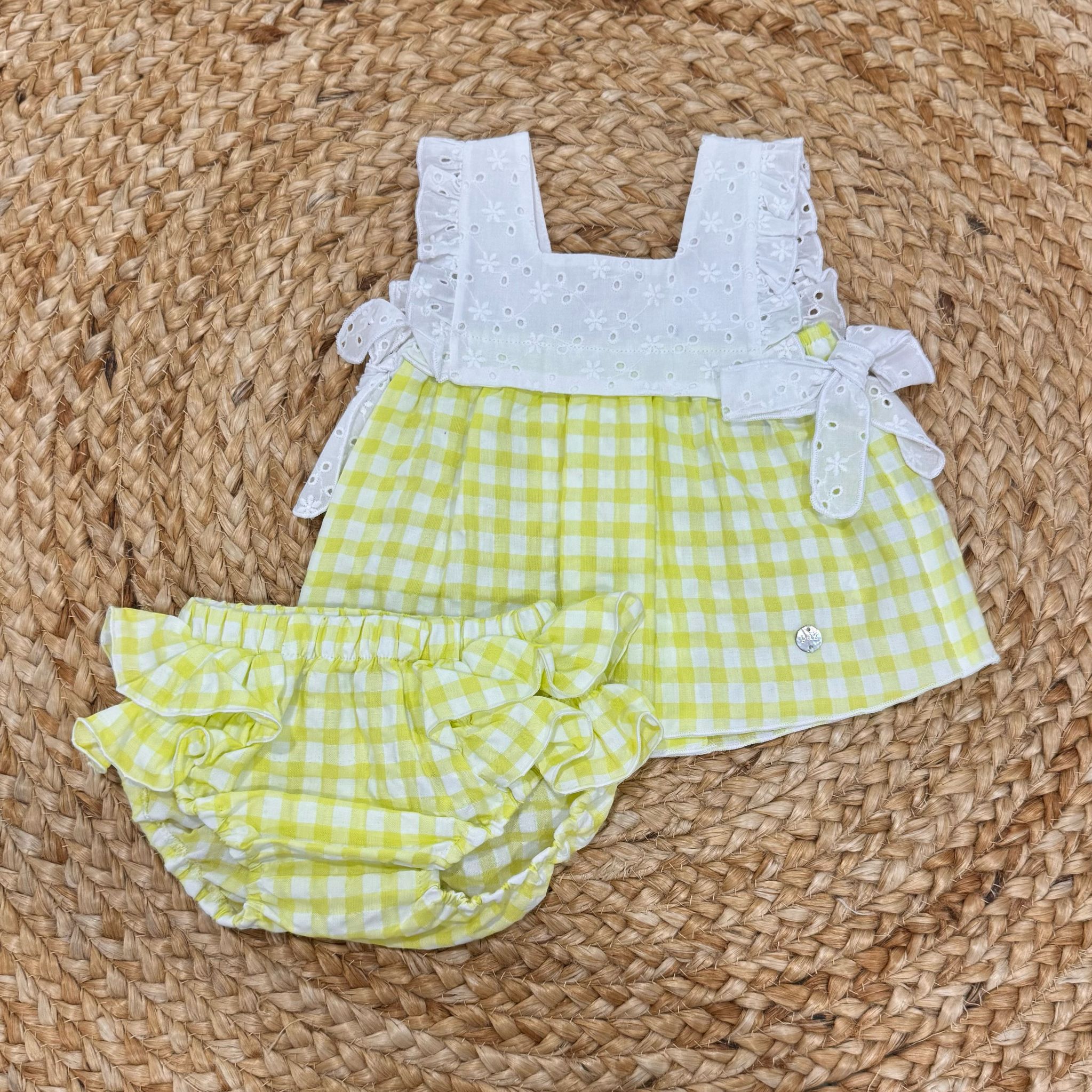 Paz Rodrìguez Blusa e coulotte in Vichy