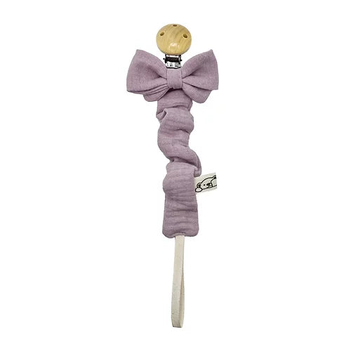 Cucùsettete Catenina Portaciuccio Clip in legno e fiocco