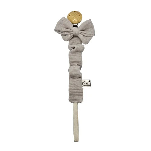 Cucùsettete Catenina Portaciuccio Clip in legno e fiocco