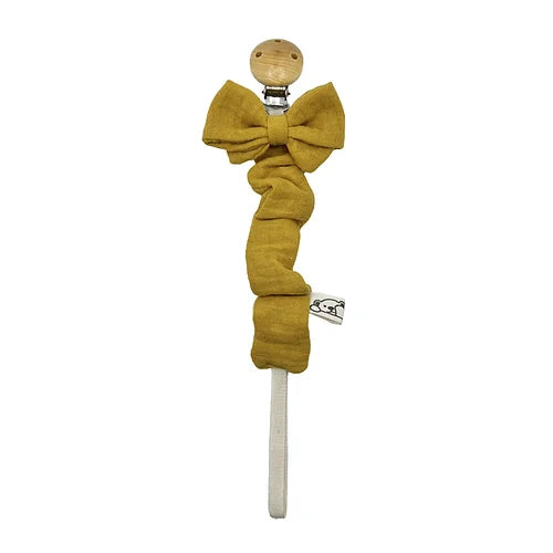 Cucùsettete Catenina Portaciuccio Clip in legno e fiocco