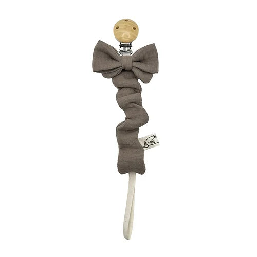Cucùsettete Catenina Portaciuccio Clip in legno e fiocco