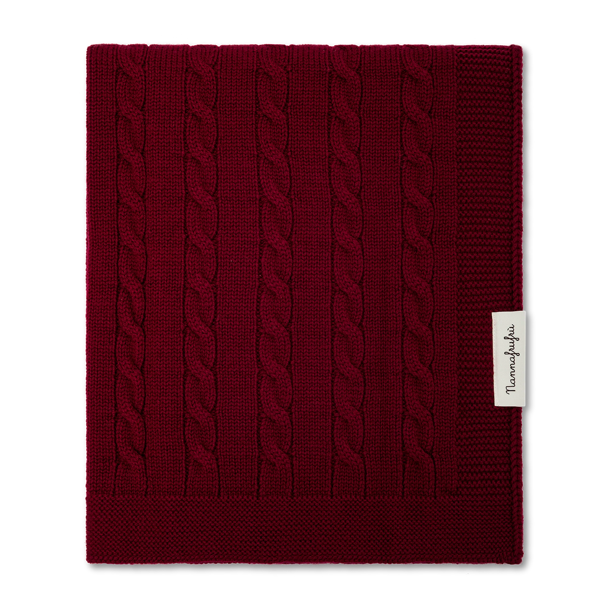Nannafrufru Coperta Treccia Bordeaux