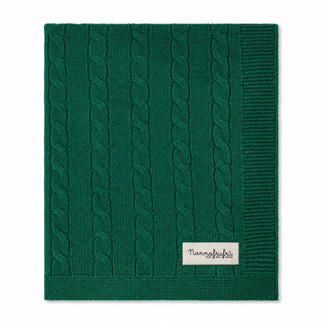 Nannafrufru Coperta Treccia Verde