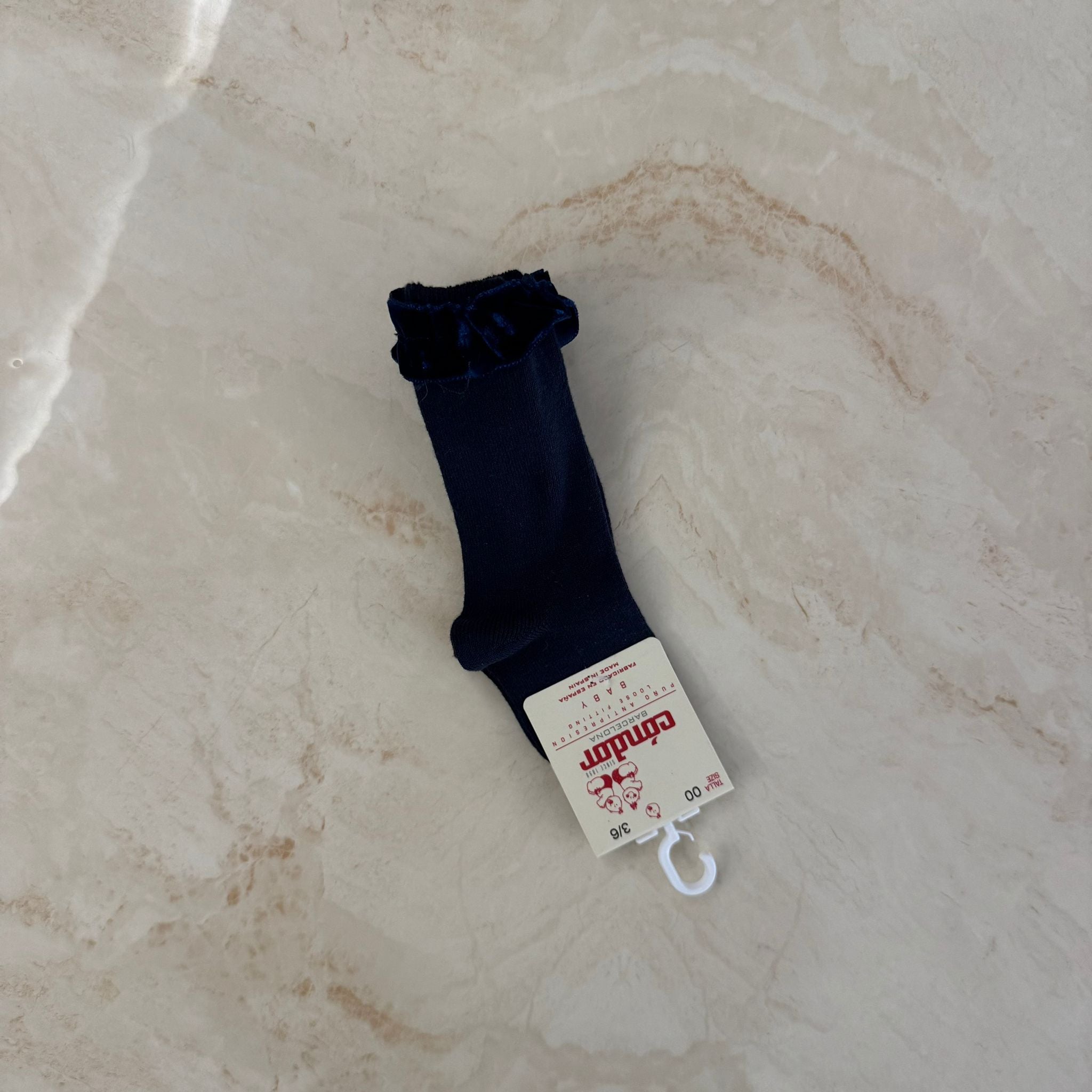 Condor Calzini alti con rouches in velluto