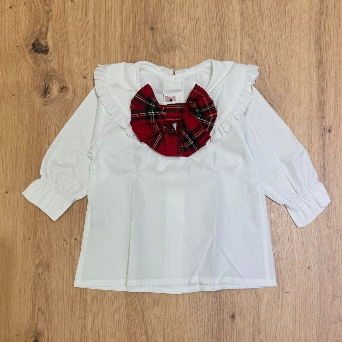 Phi Clothing camicina con fiocco scozzese