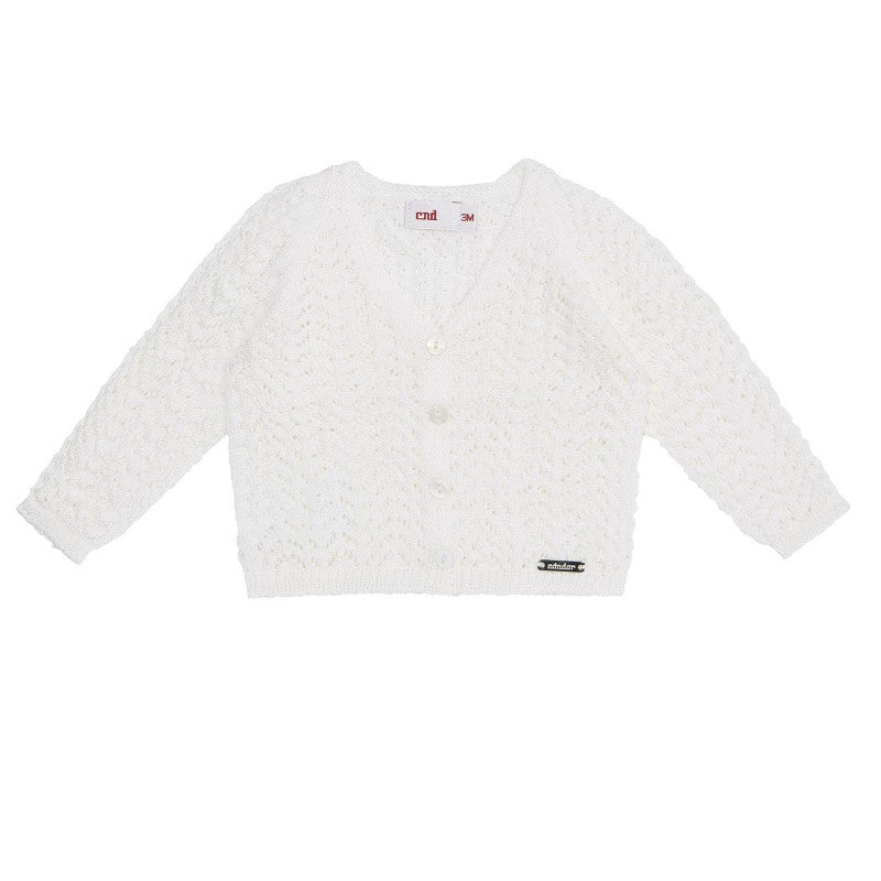 Cardigan condor in filo traforato