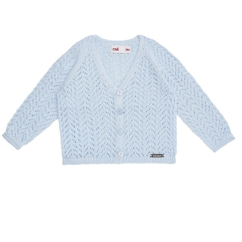 Cardigan condor in filo traforato
