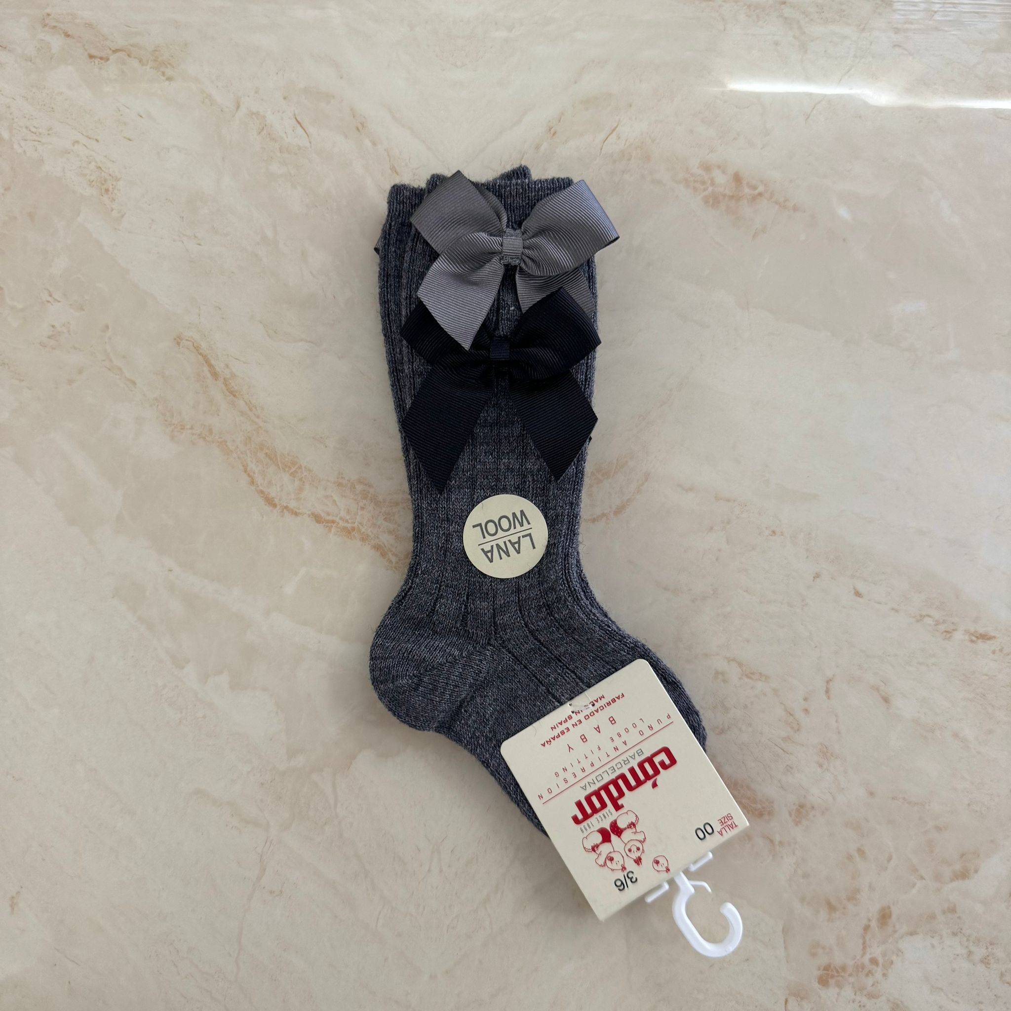 Condor Calzini alti con doppio fiocco