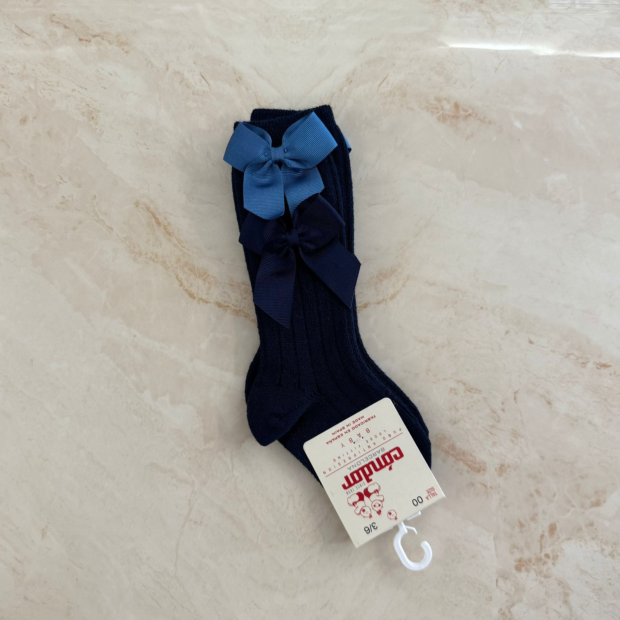 Condor Calzini alti con doppio fiocco