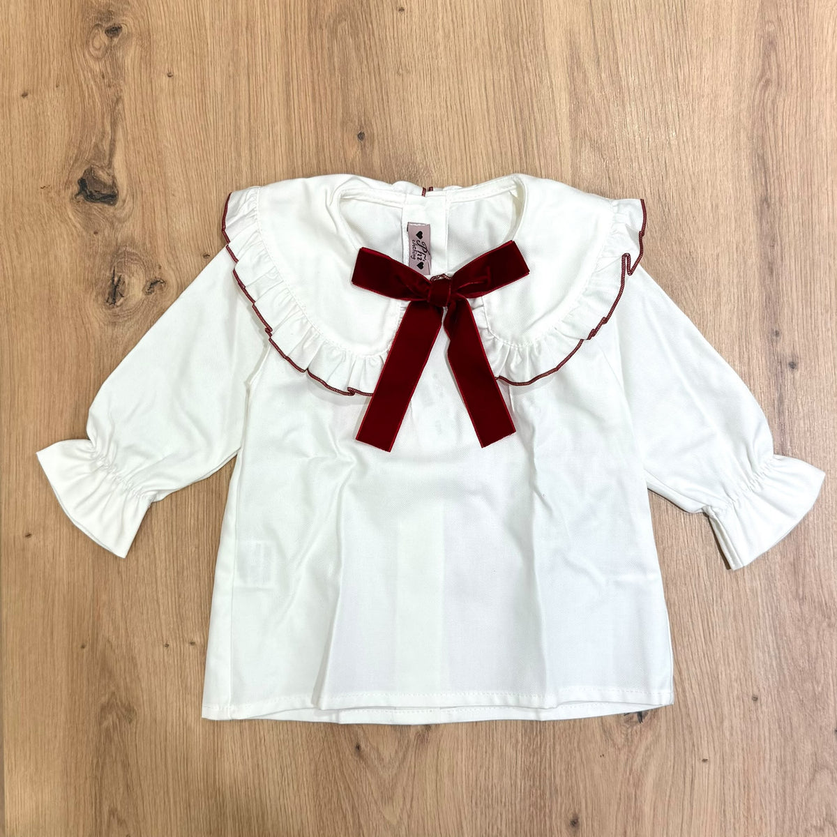 Phi Clothing camicina con fiocco in velluto