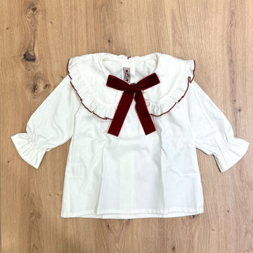 Phi Clothing camicina con fiocco in velluto