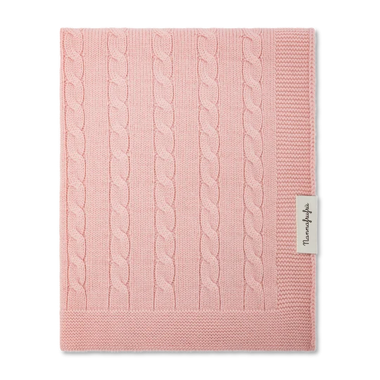 Nannafrufru Coperta Treccia Rosa