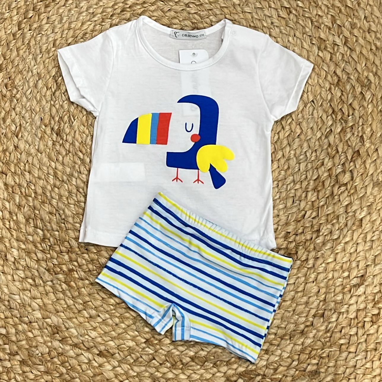 Calamaro T-shirt con costumino Pappagallo