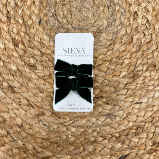 Siena Set clip con fiocco in Velluto