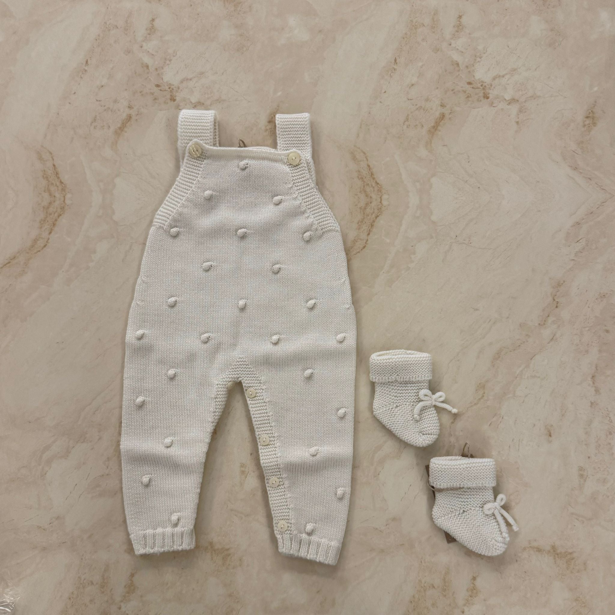 Mi Lucero Salopette con scarpine in pura lana