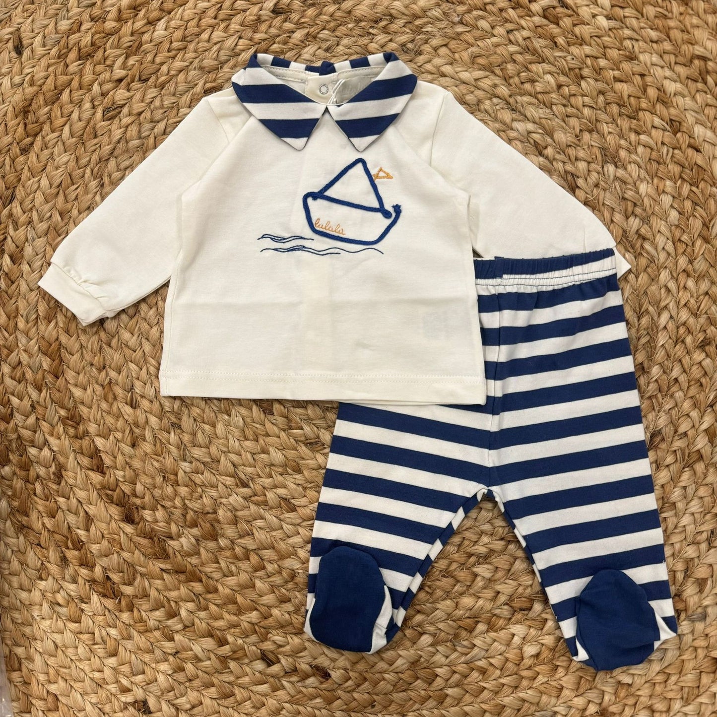 Lalalù T-shirt with striped gaiter