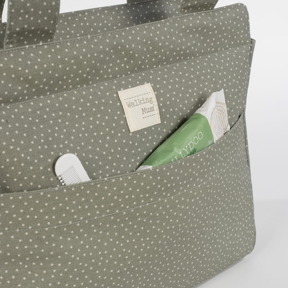 Walking Mum Borsa fasciatoio Pois Poppy  Muschio
