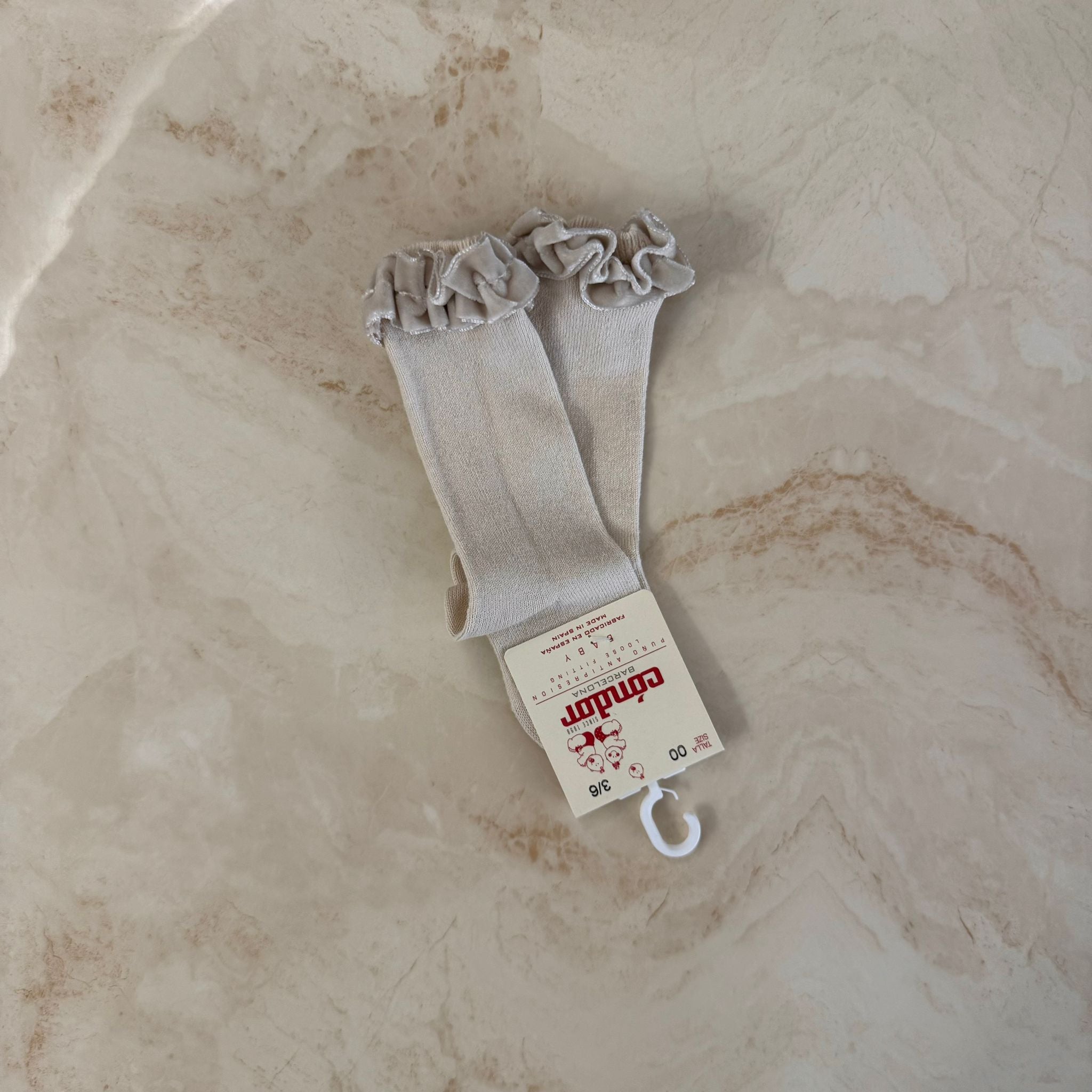 Condor Calzini alti con rouches in velluto