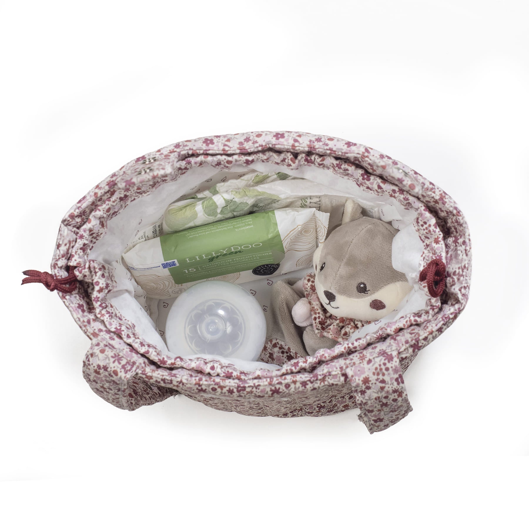 Pasito a Pasito Borsa Bucket Cherry Flowers