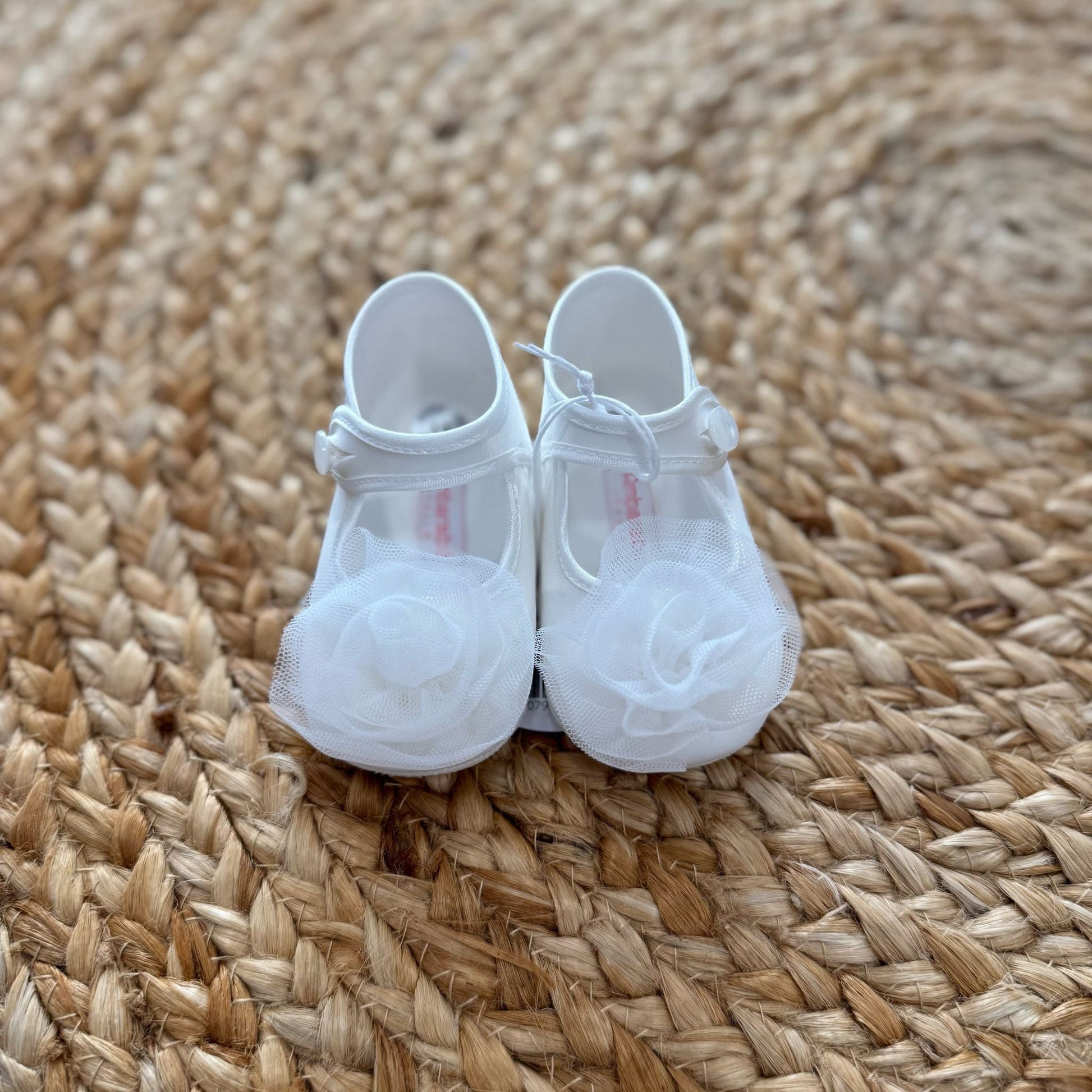 Ambarabà Scarpine da culla con Fiore Toulle - Anima Kids