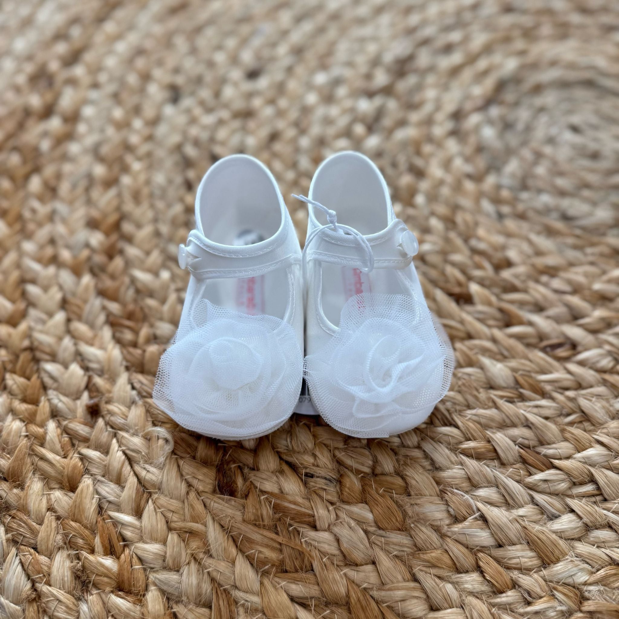 Ambarabà Scarpine da culla con Fiore Toulle - Anima Kids