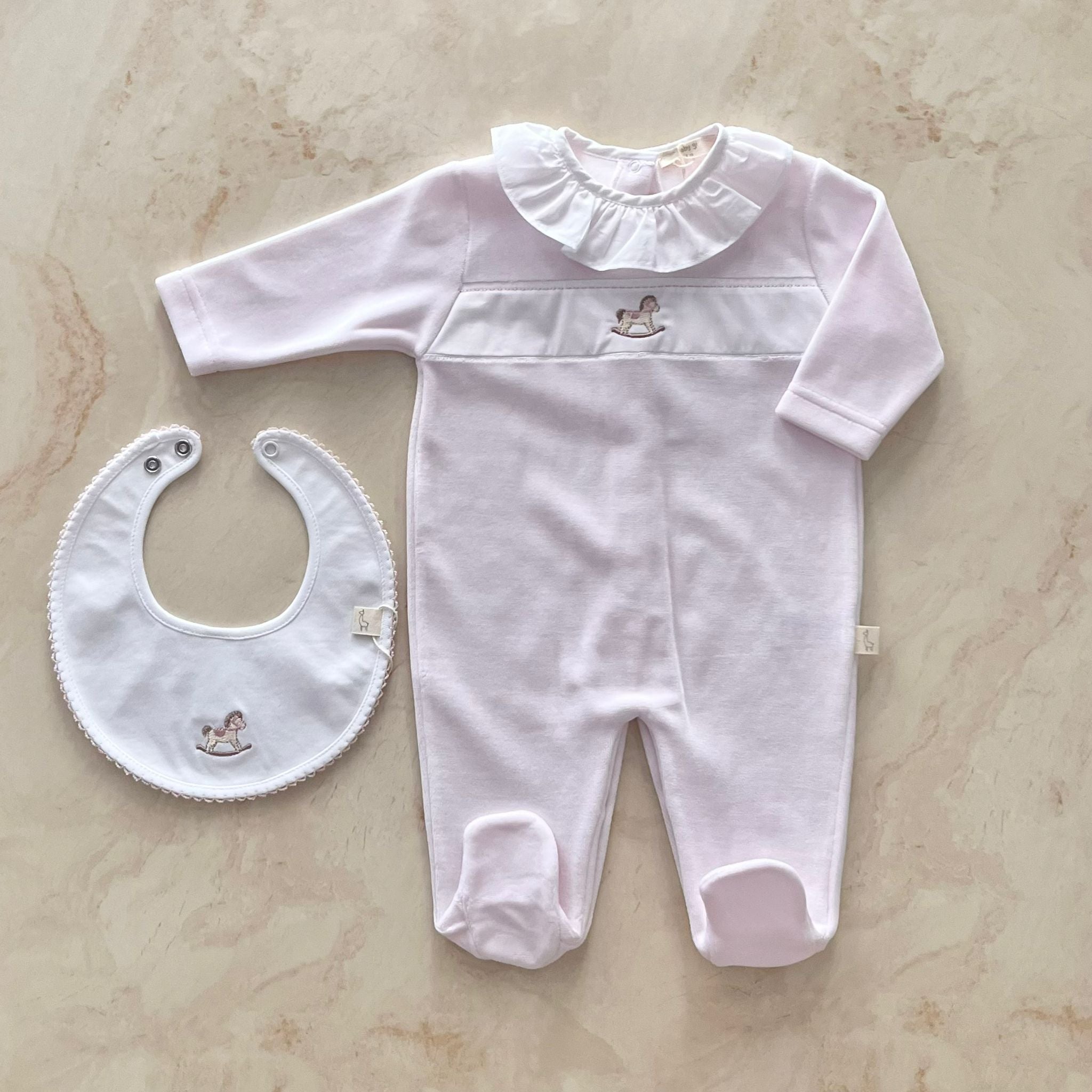 Baby Gi Tutina e bavaglino in Ciniglia - Anima Kids