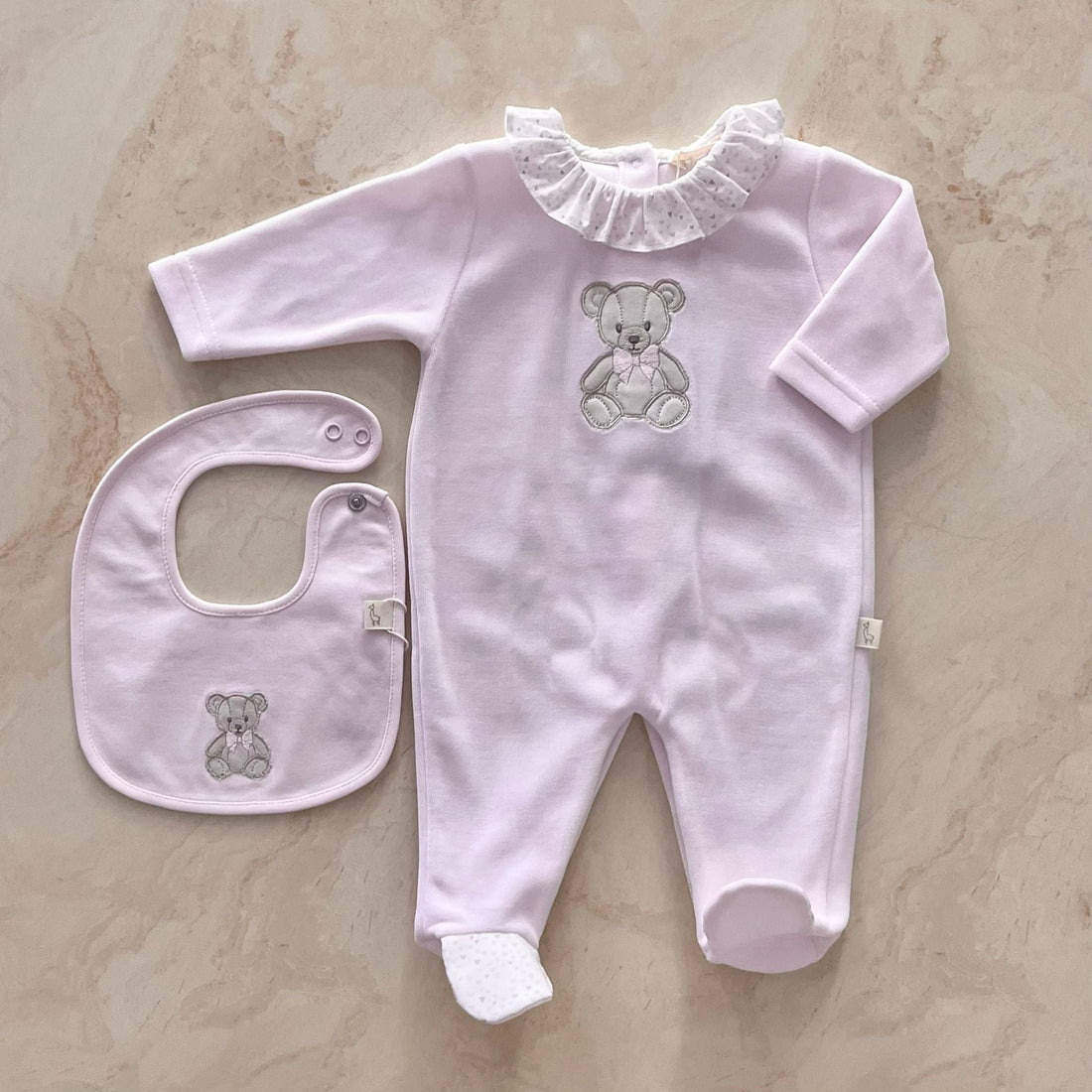 Baby Gi Tutina e bavaglino in Ciniglia - Anima Kids