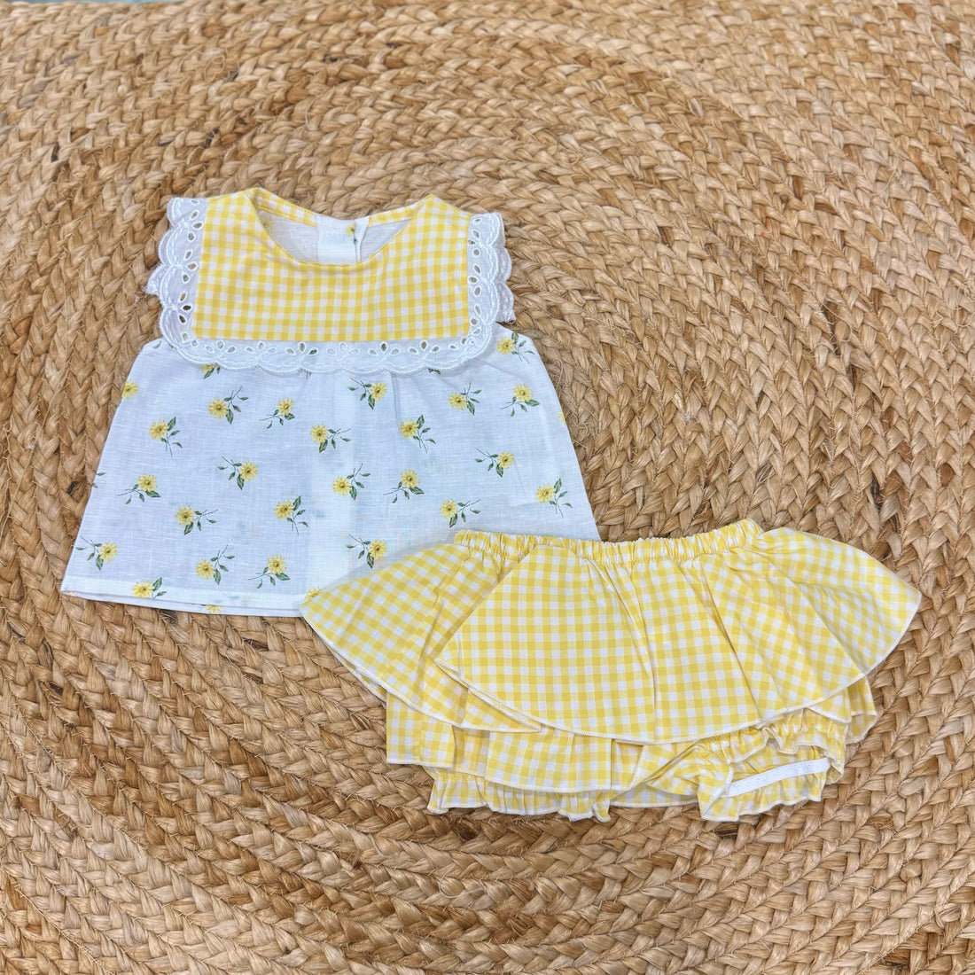 BabyVip Completino Floreale e vichy - Anima Kids