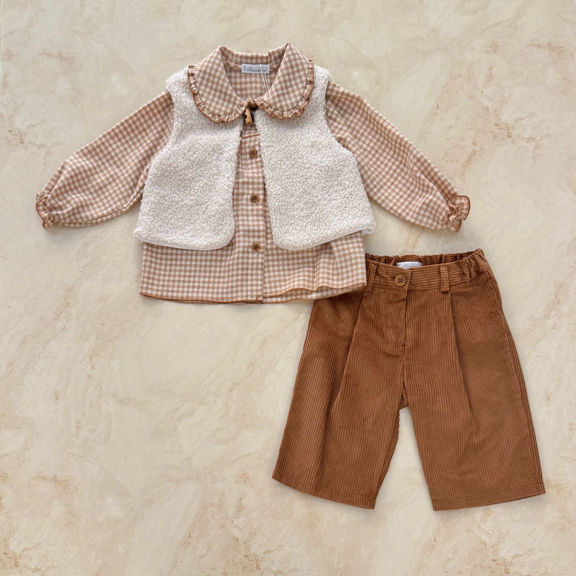 Barcellino Completino 3 pezzi in Velluto - Anima Kids