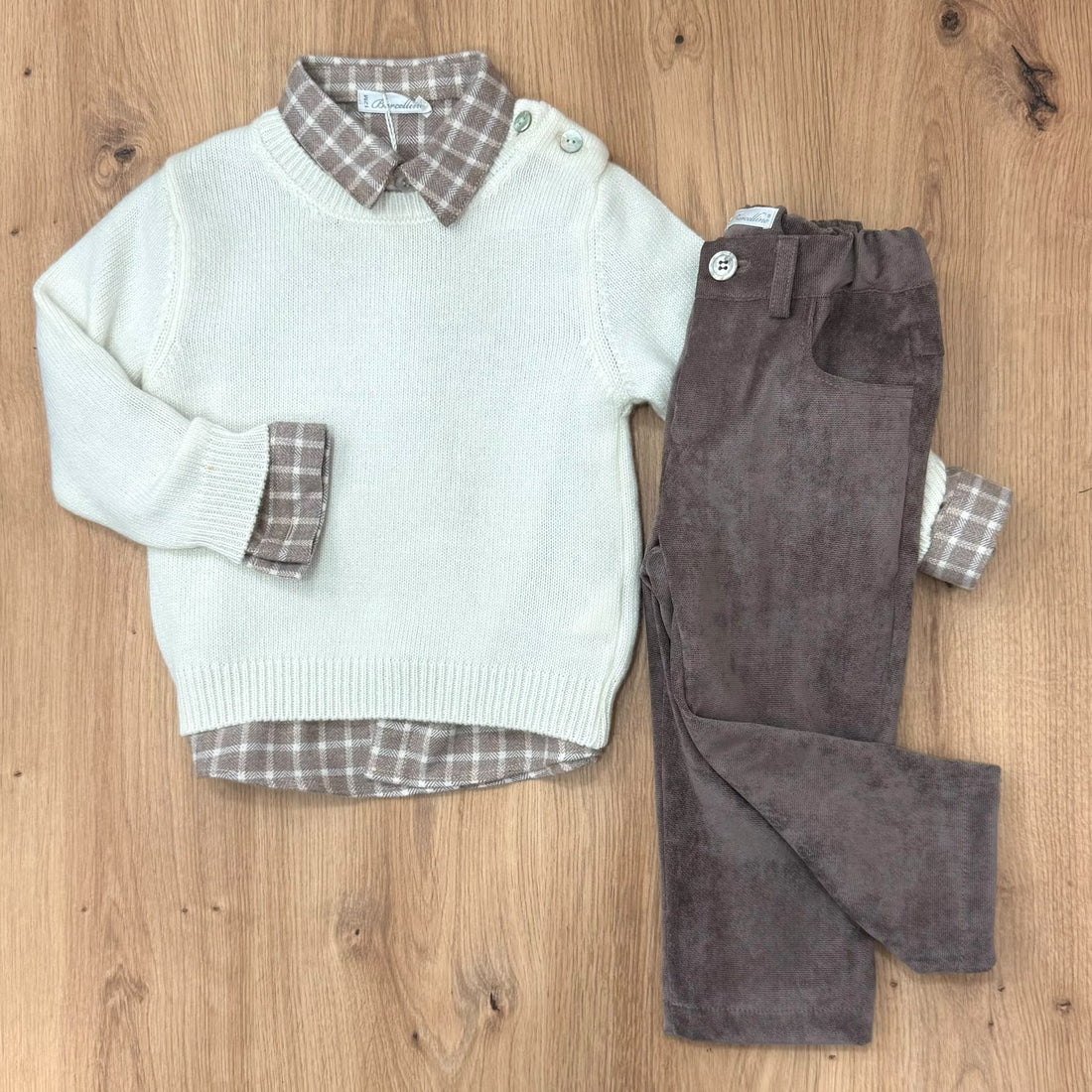 Barcellino completino a quadri - Anima Kids