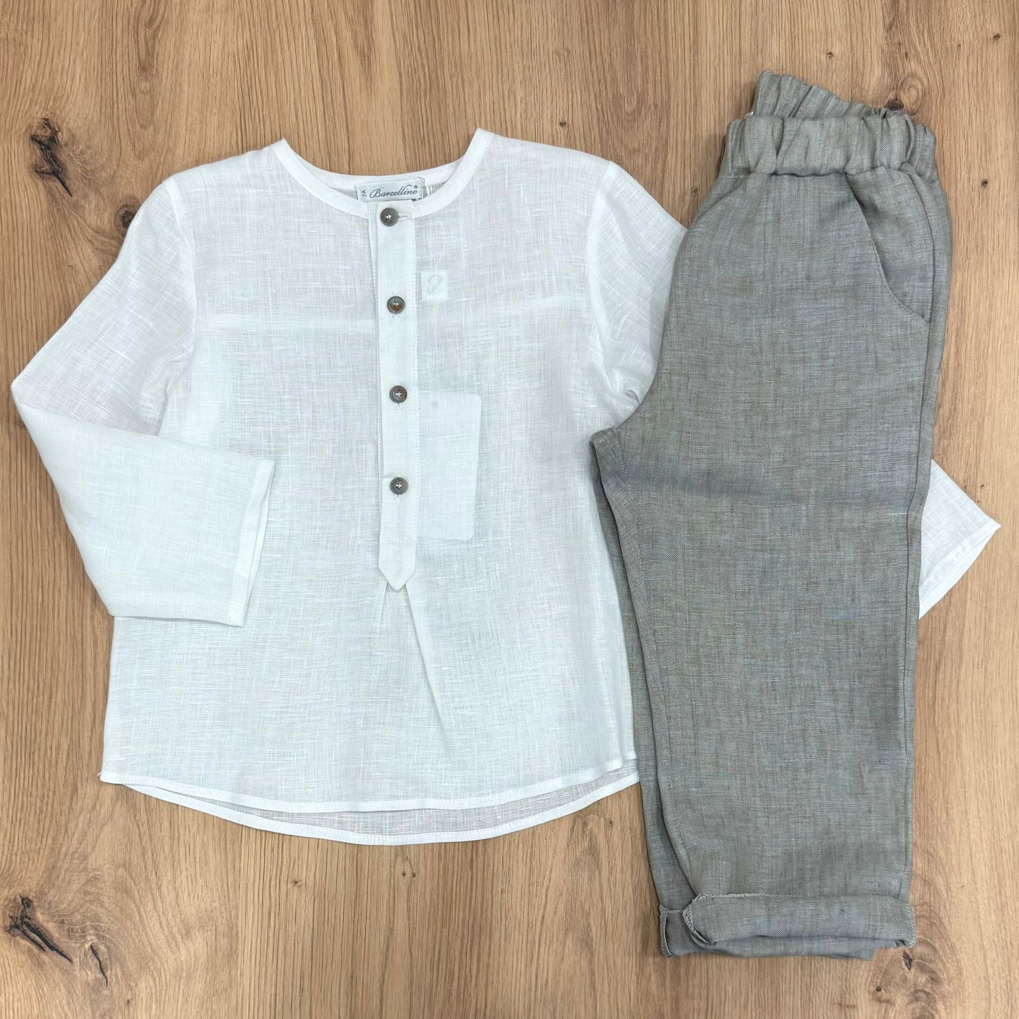 Barcellino completino in lino - Anima Kids