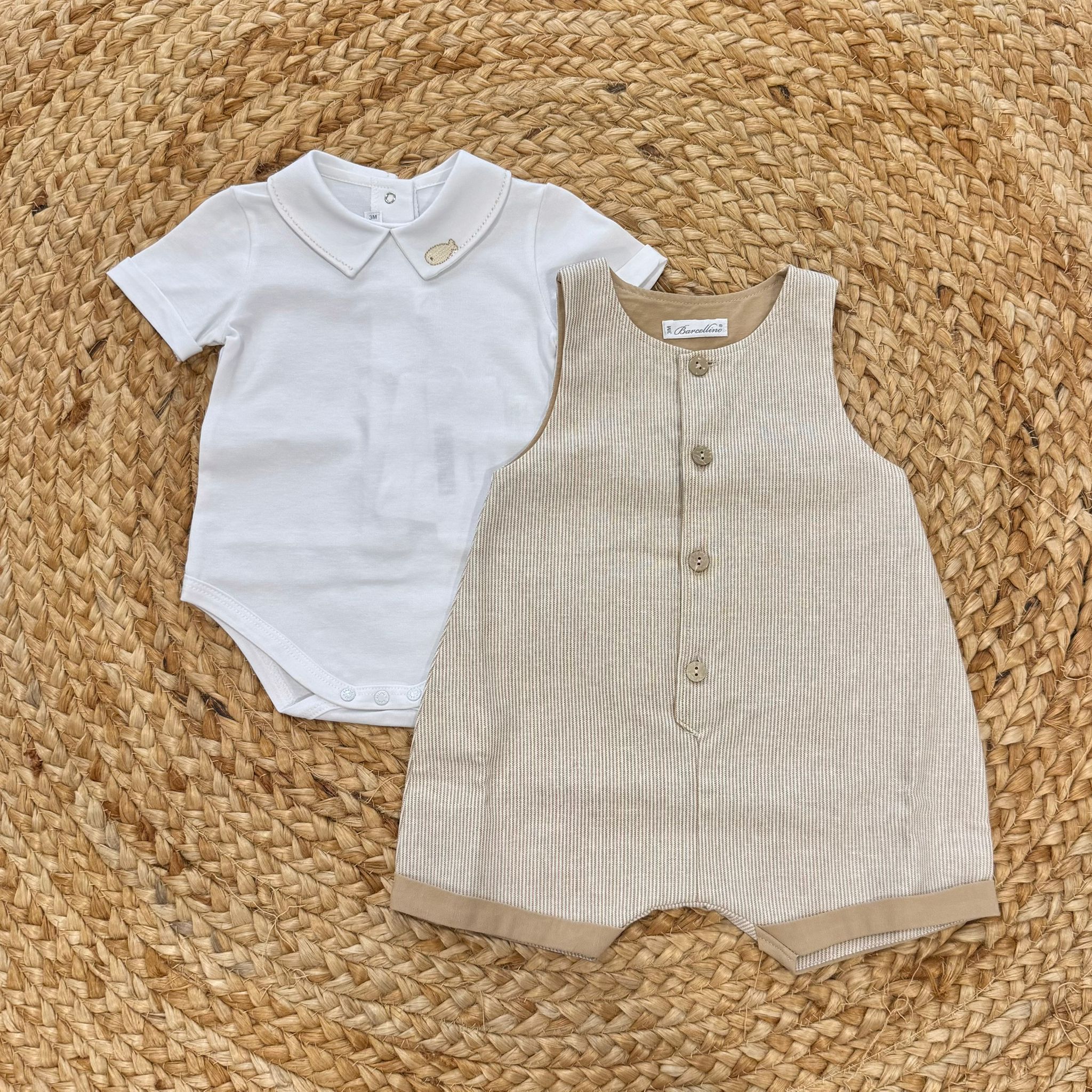 Barcellino Salopette con body A righe - Anima Kids