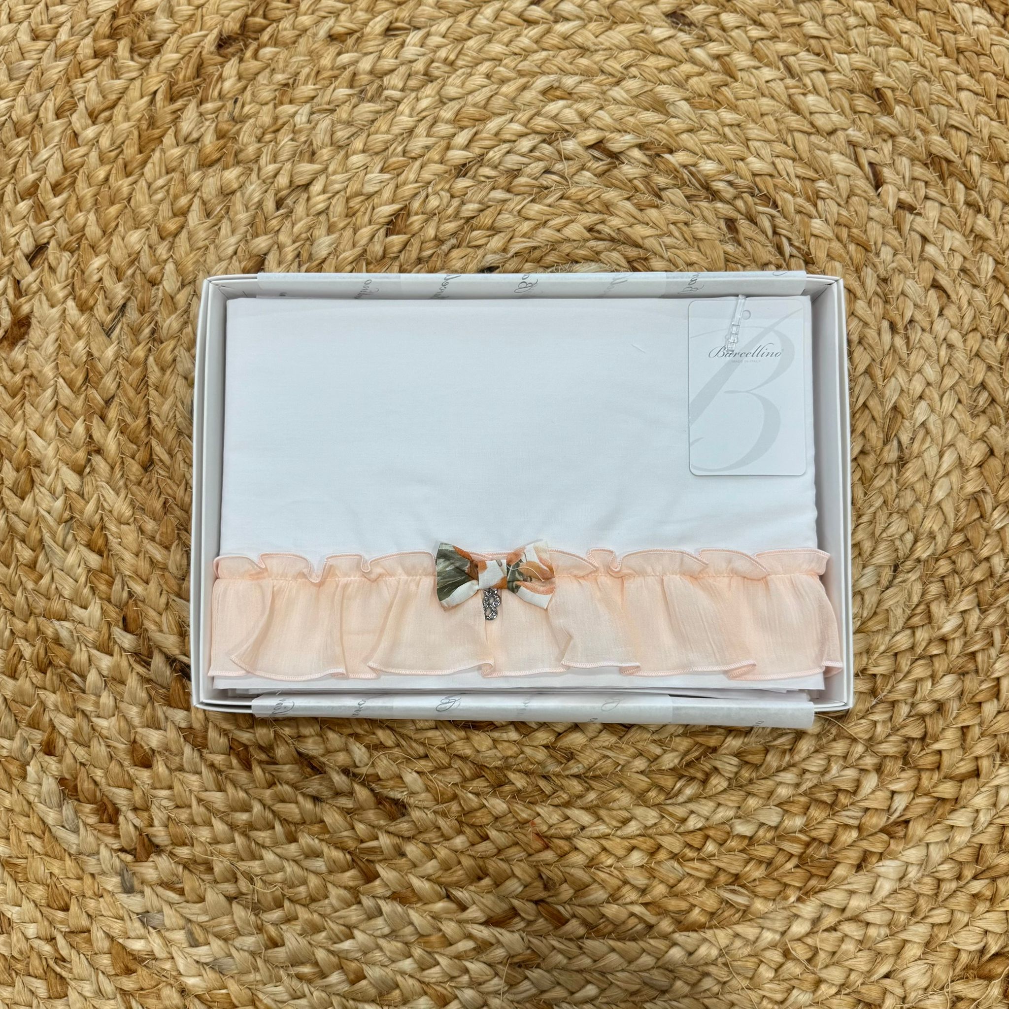 Barcellino Set Lenzuolino per Passeggino Con fiocco - Anima Kids