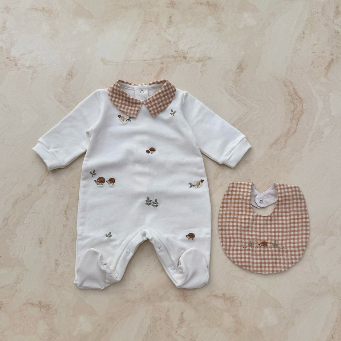 Barcellino Tutina e bavaglino Caldo cotone - Anima Kids