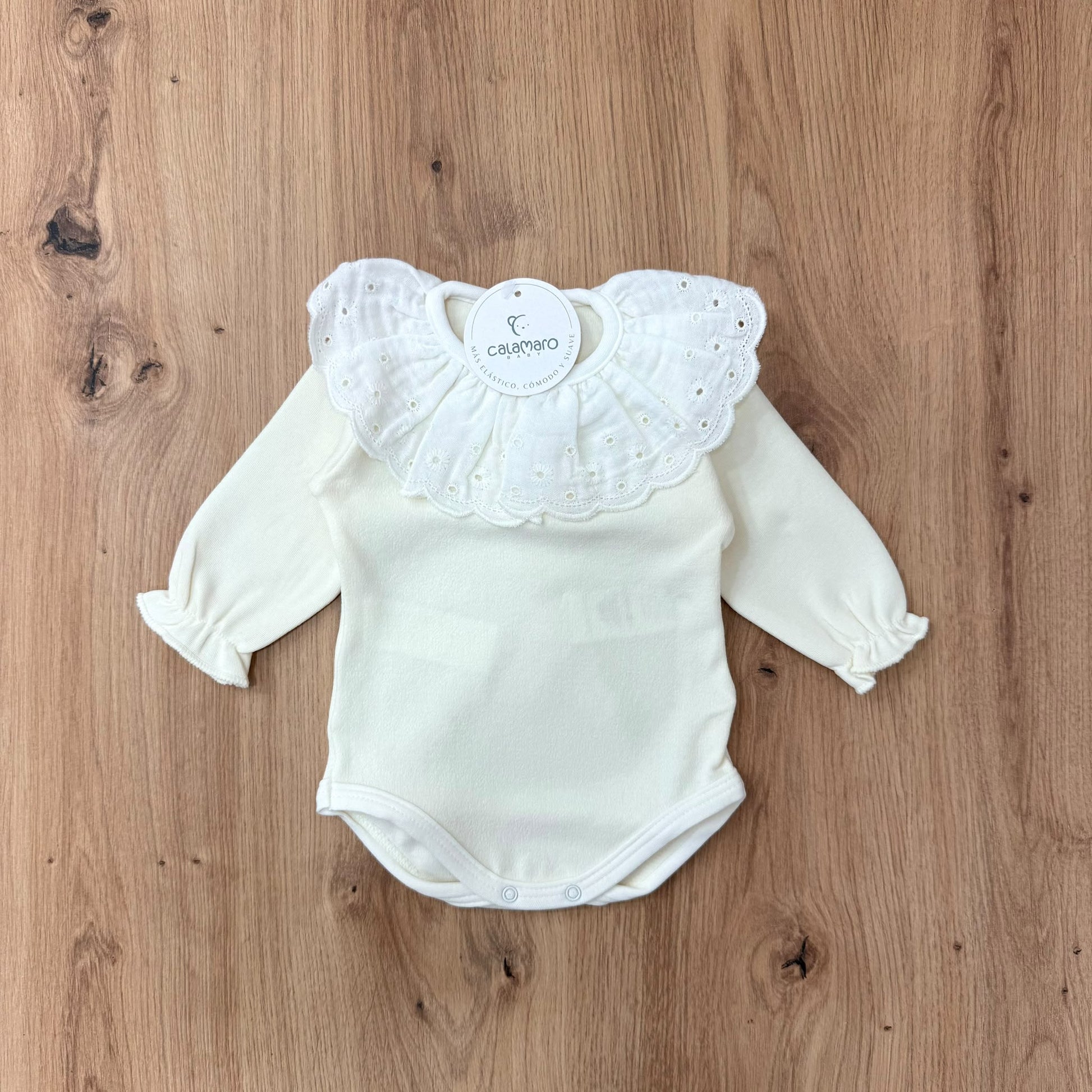 Calamaro Body collo in sangallo - Anima Kids