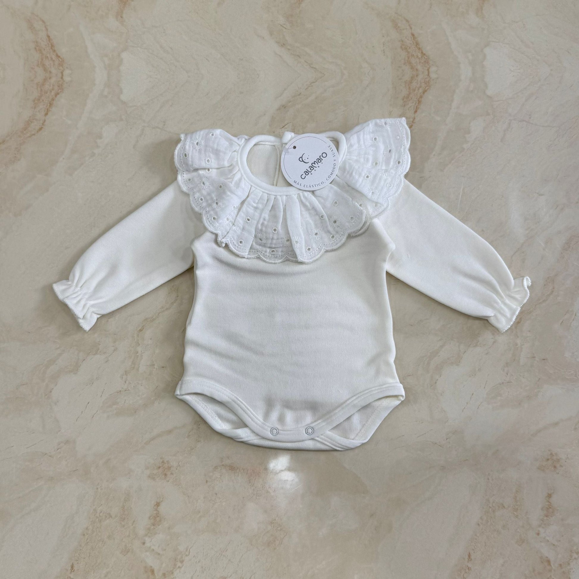 Calamaro Body collo in sangallo - Anima Kids