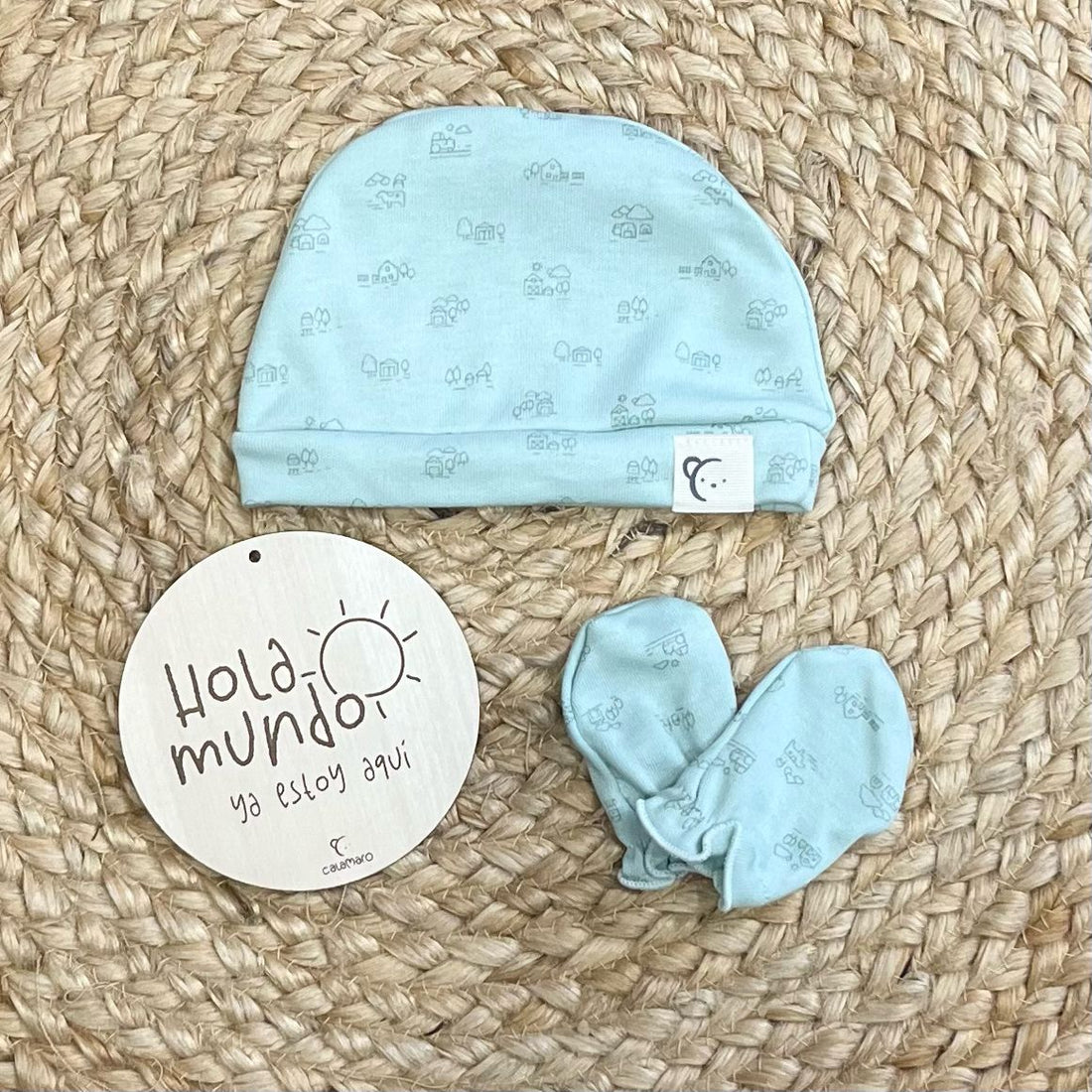 Calamaro Set Cappellino e Muffole ''Hola Mundo'' - Anima Kids