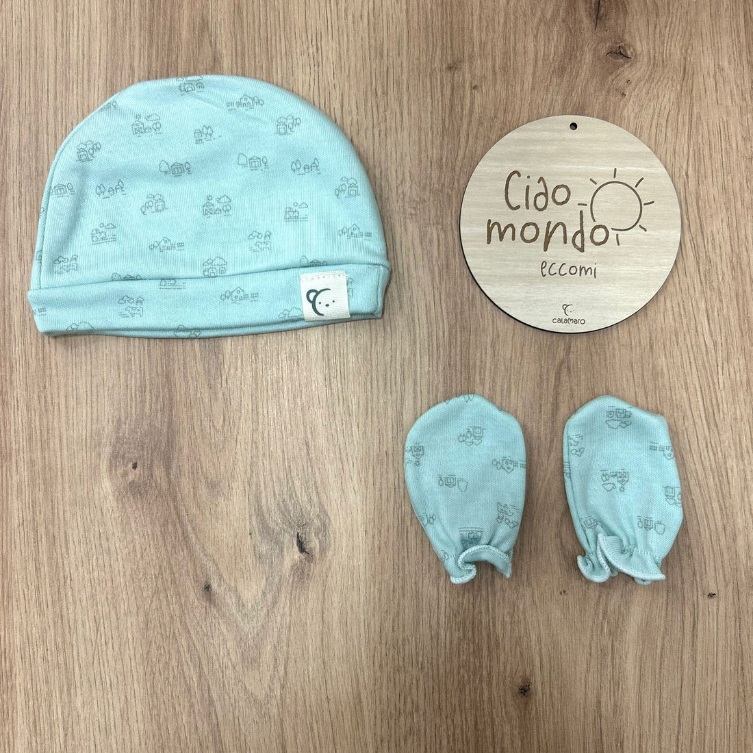 Calamaro set cappellino e muffoline - Anima Kids