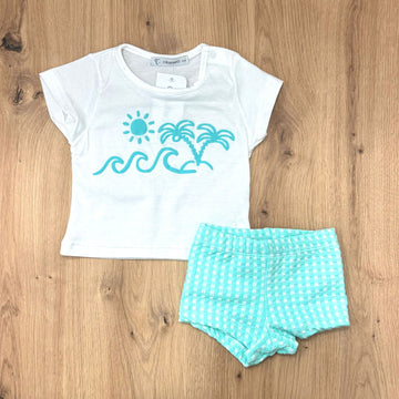 Calamaro t-shirt e costumino in vichy - Anima Kids