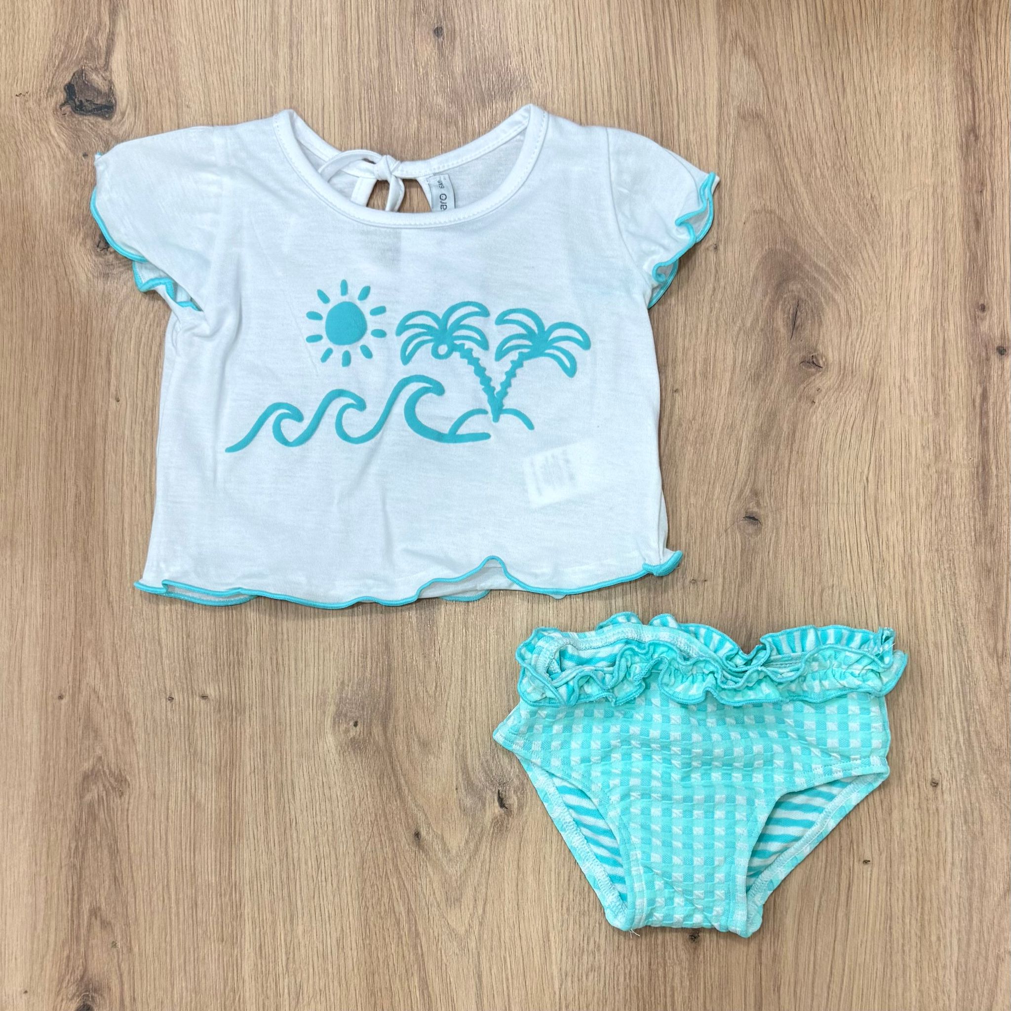 Calamaro t-shirt e costumino in vichy - Anima Kids