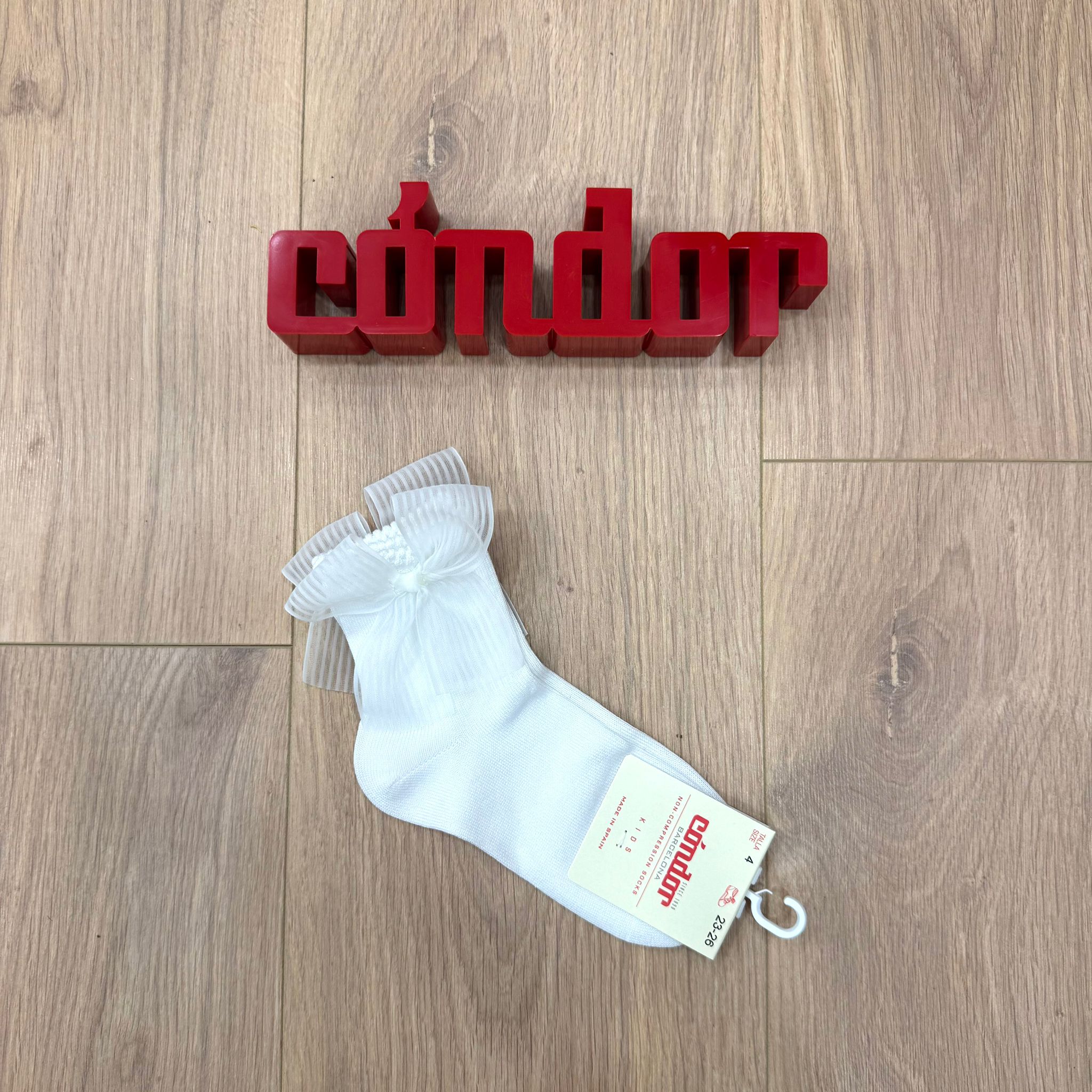 Calzino basso con fiocco in organza - Anima Kids