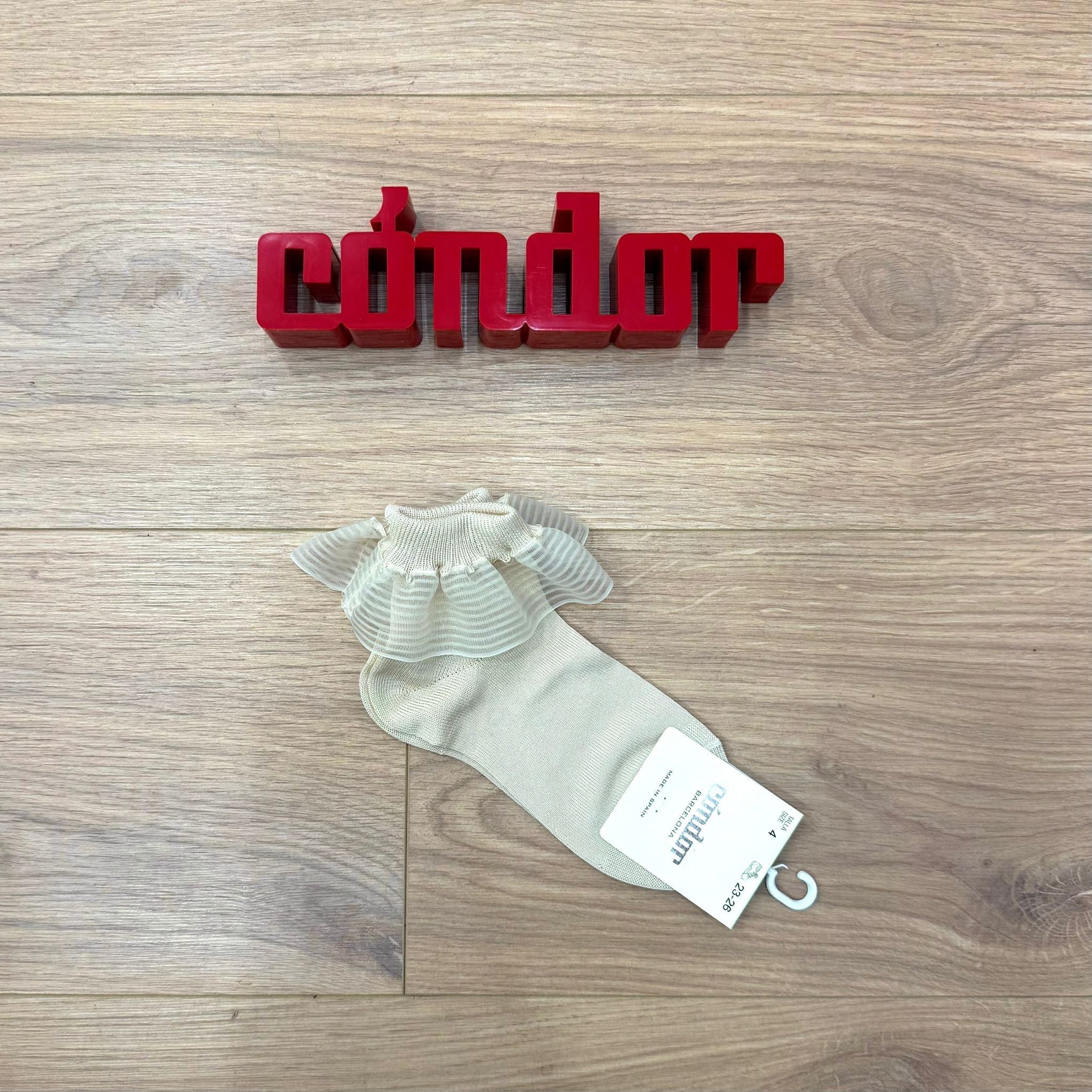 Calzino basso con rouches in organza - Anima Kids