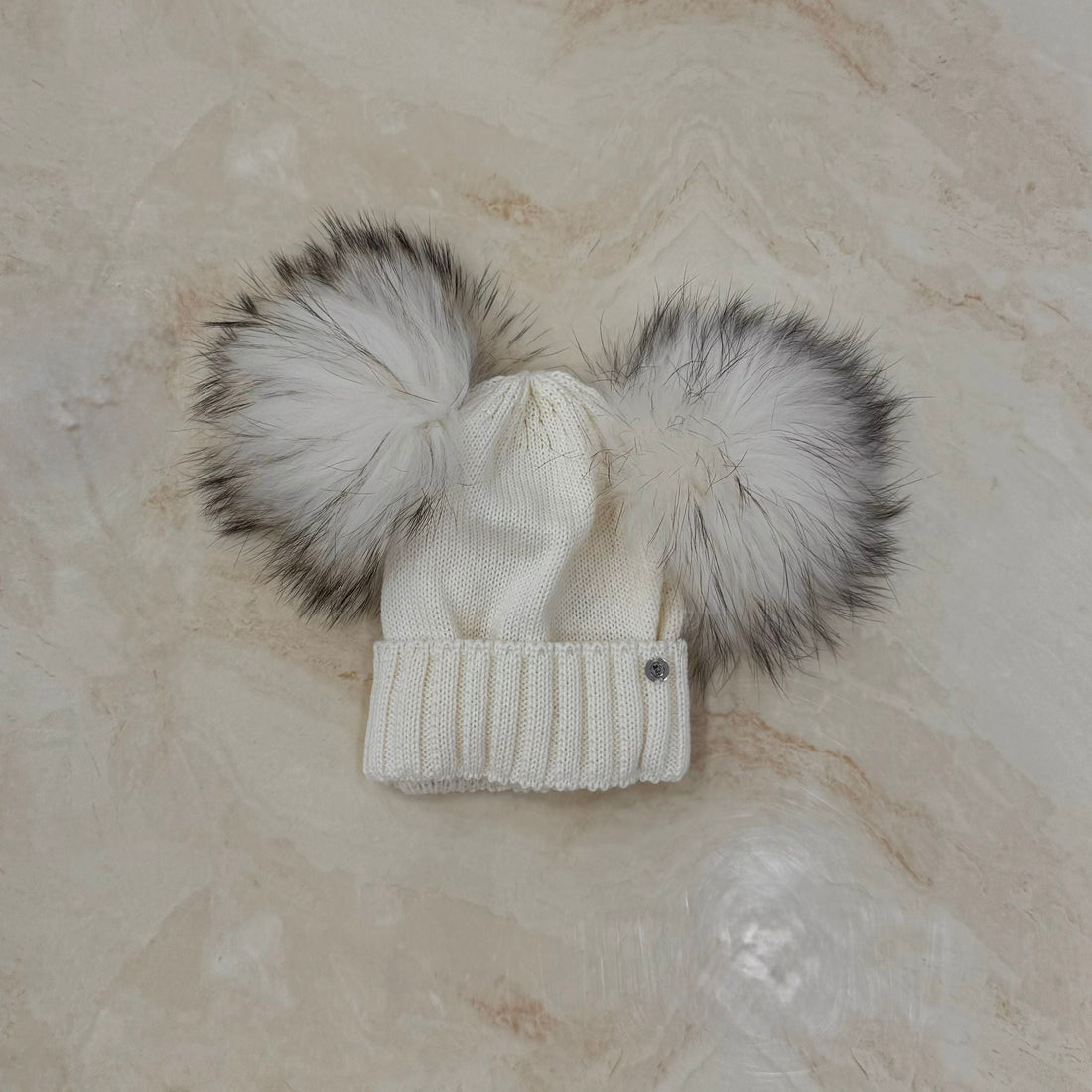 Cappellino doppio pom pon in Volpe - Anima Kids