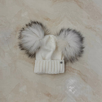 Cappellino doppio pom pon in Volpe - Anima Kids
