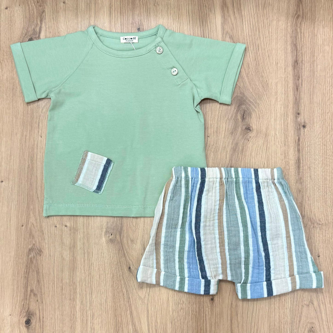 Coccodè Firenze completino a righe - Anima Kids