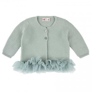 Cardigan condor in filo con toulle