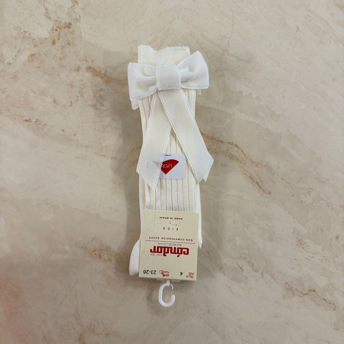 Condor Calzini a coste con fiocco in Velluto - Anima Kids