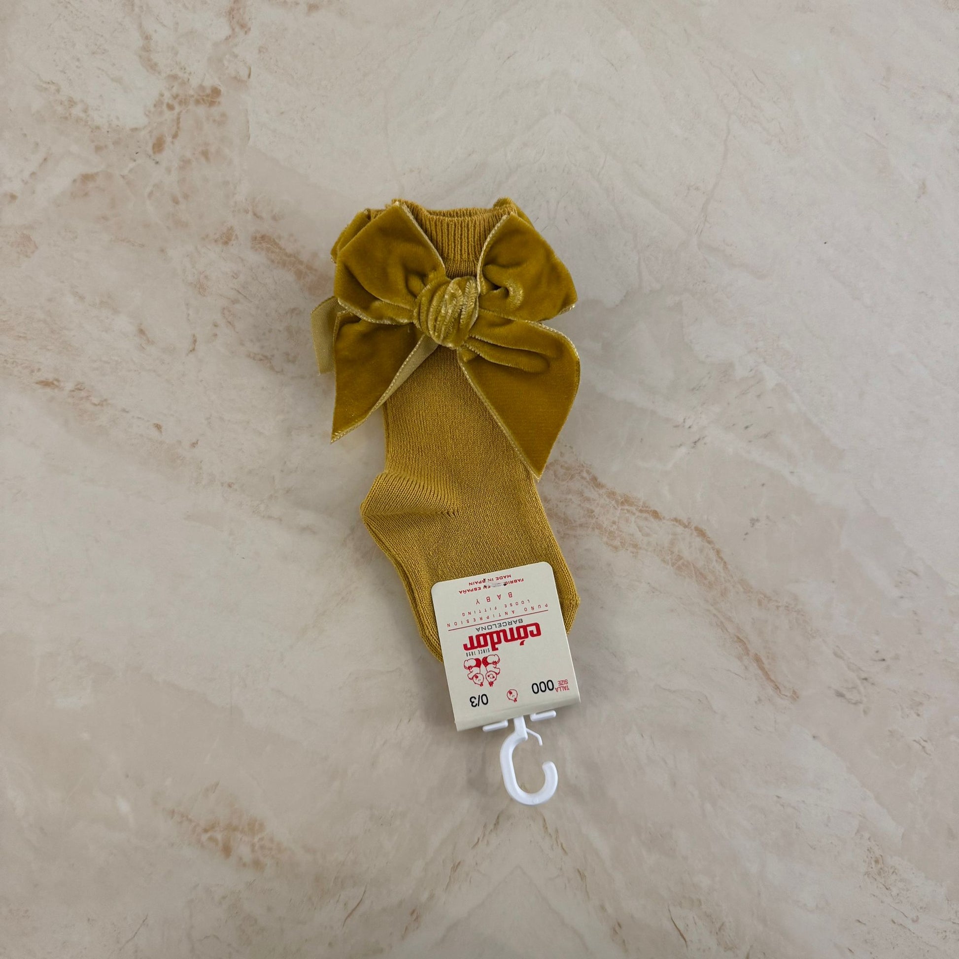 Condor Calzini alti con fiocco in Velluto - Anima Kids