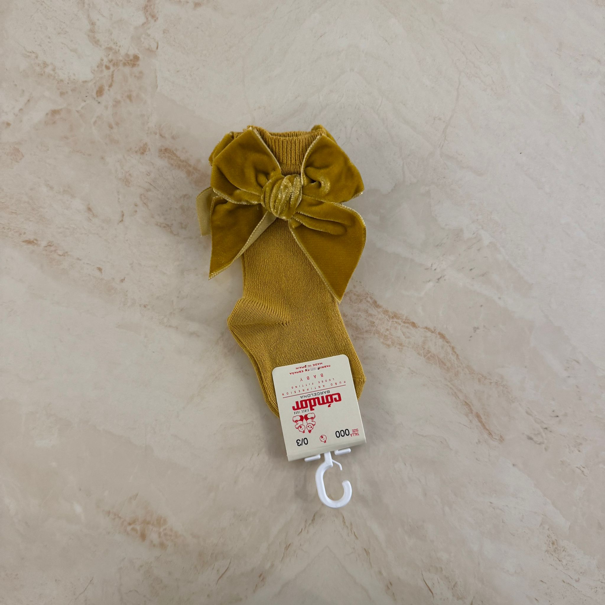 Condor Calzini alti con fiocco in Velluto - Anima Kids